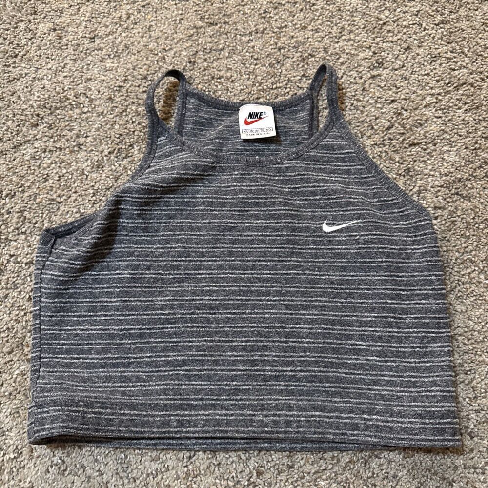 Nike Womens Cropped Training Tank XL Halter Made In USA Hiphop Gym Training